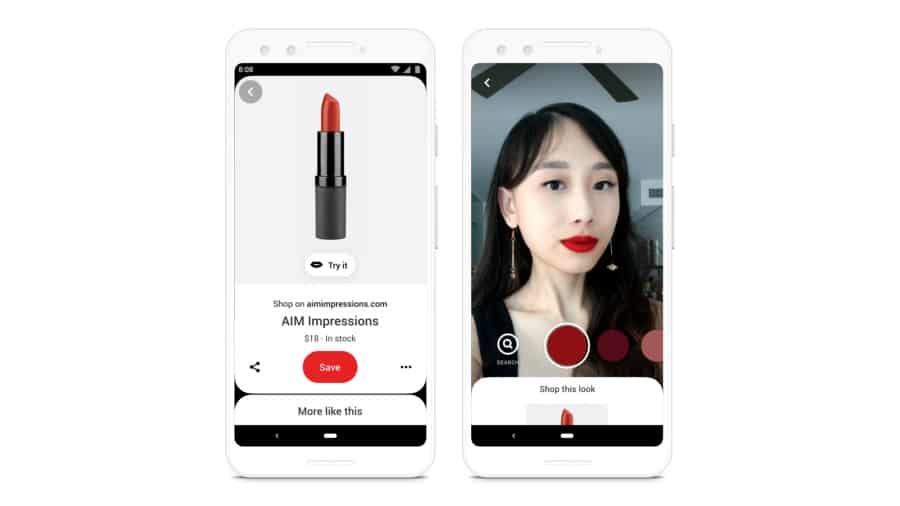 Pinterest maquillaje estrena función gracias a realidad aumentada