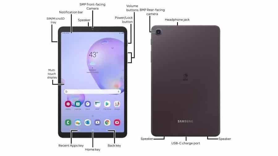 Características técnicas de la Samsung Galaxy Tab A 2020