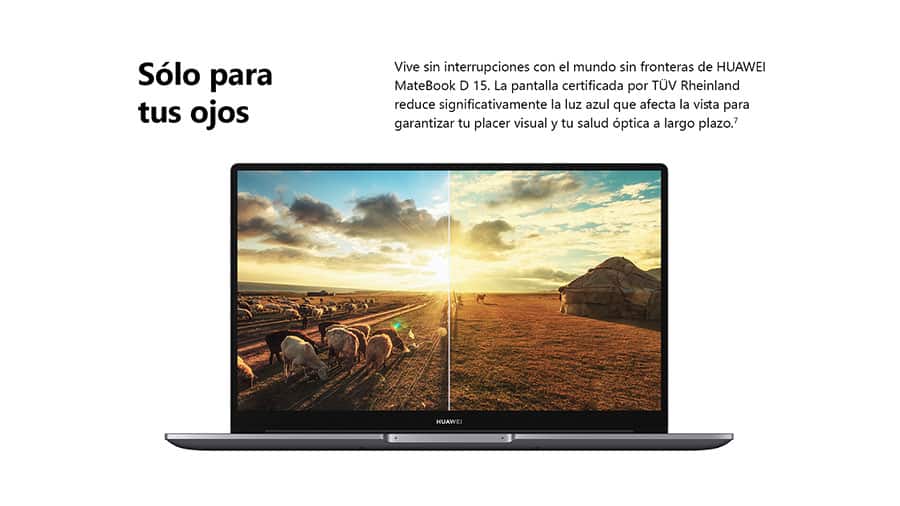 La pantalla de la Huawei MateBook D15 es una de sus principales virtudes