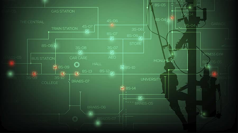 Esquema de la red eléctrica, considerada como infraestructura crítica