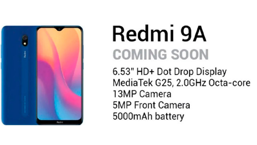 El Xiaomi Redmi 9A será un móvil de gama baja