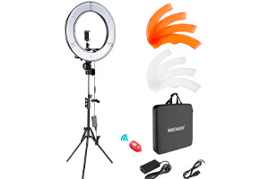 Neewer Iluminación Kit: 48cm Exterior 55W 5500K Regulable LED Luz del Anillo