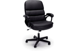 Essentials by OFM Leather Executive Chair, Ergonomic Managers Computer/Office Chair, Black