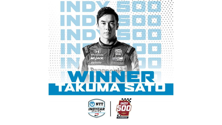 Lee más sobre el artículo Takuma Sato sale campeón en las 500 Millas de Indianápolis