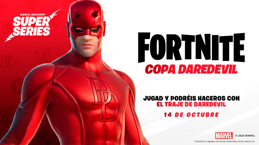 La fecha de la Copa Daredevil en Fortnite para obtener la skin es el 14 de octubre