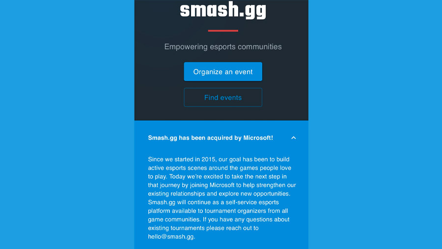 Smash.gg hizo oficial la compra por parte de Microsoft