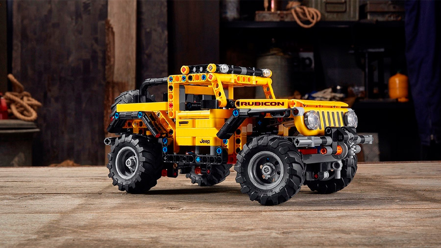 La Jeep Wrangler Rubicon de Lego Technic luce impresionante