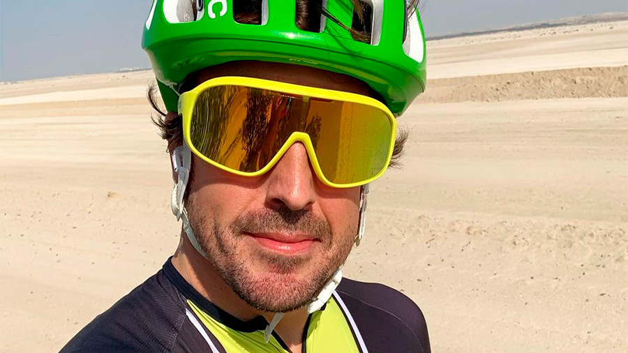 Fernando Alonso estaba practicando ciclismo cuando sucedió el accidente / Foto: Instagram Fernando Alonso
