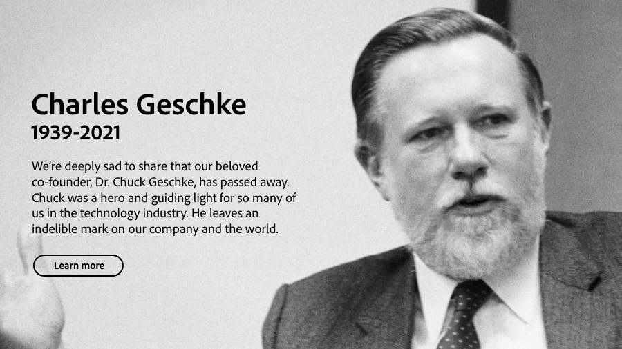 La muerte de Charles Geschke causó gran presar en el sector tecnológico