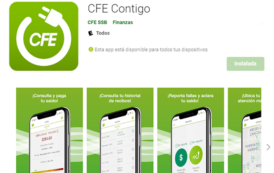 La app CFE Contigo facilita el pago del servicio de luz