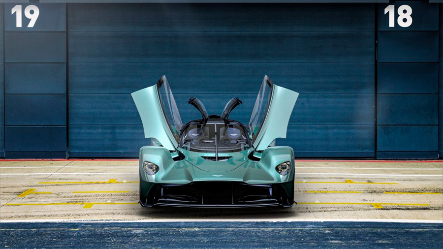 El Aston Martin Valkyrie Spider tiene una apertura diferente de las puertas