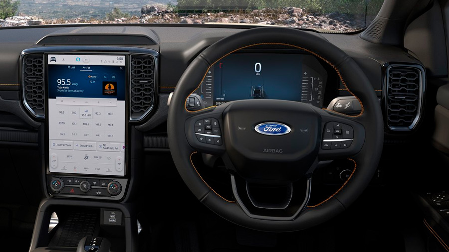 El interior de la Ford Ranger 2023 estrena características tecnológicas
