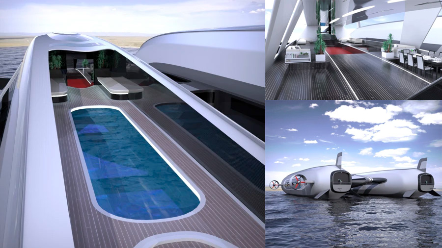 El Air Yacht tiene espacios de lujo y para el esparcimiento