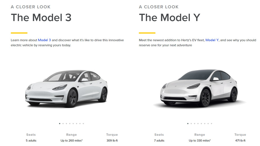 La Tesla Model Y es una de las ofertas eléctricas más fuertes de Herz