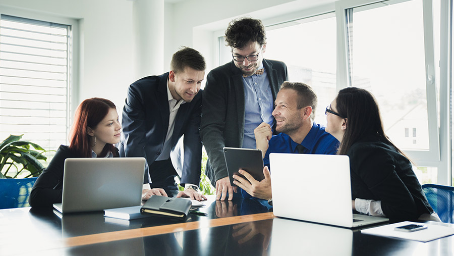 Equipo de trabajo en empresa