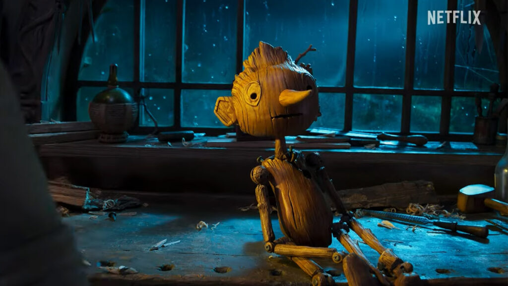 Escena de Pinocho de Guillermo del Toro