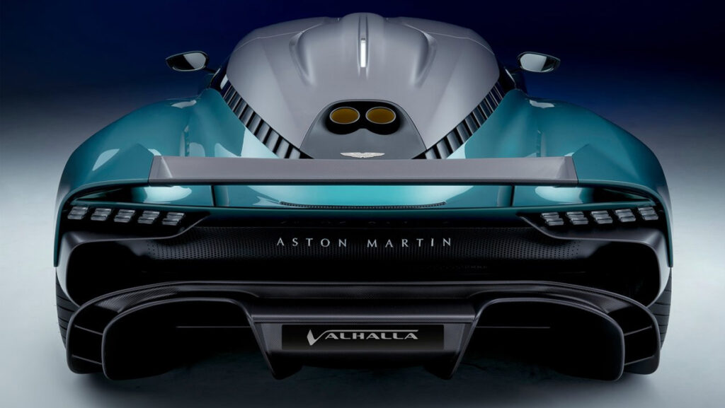 Vista trasera del Aston Martin Valhalla
