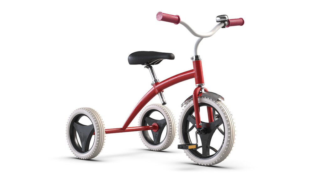 Triciclo tradicional color rojo