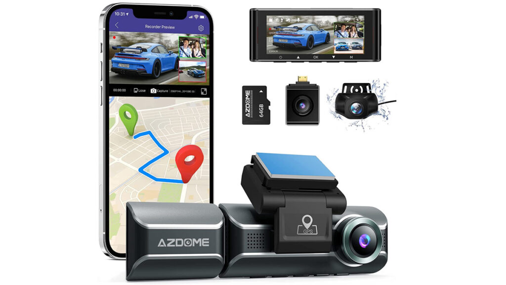 AZDOME Dashcam M550 de 3 canales