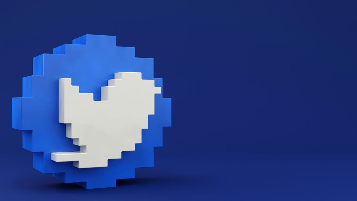 Logo pixelado de Twitter