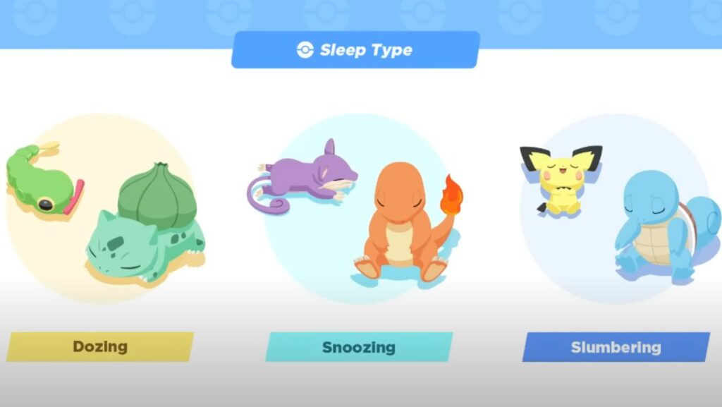 Tipos de sueño en Pokémon Sleep
