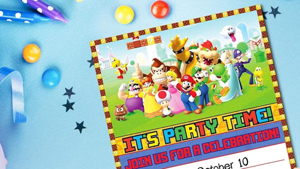 Fiesta temática con botargas Mario Bros