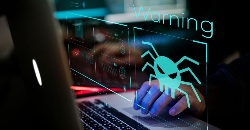 Amenaza digital hacker contra computadora