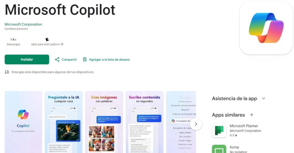 Microsoft Copilot llega a celulares Android