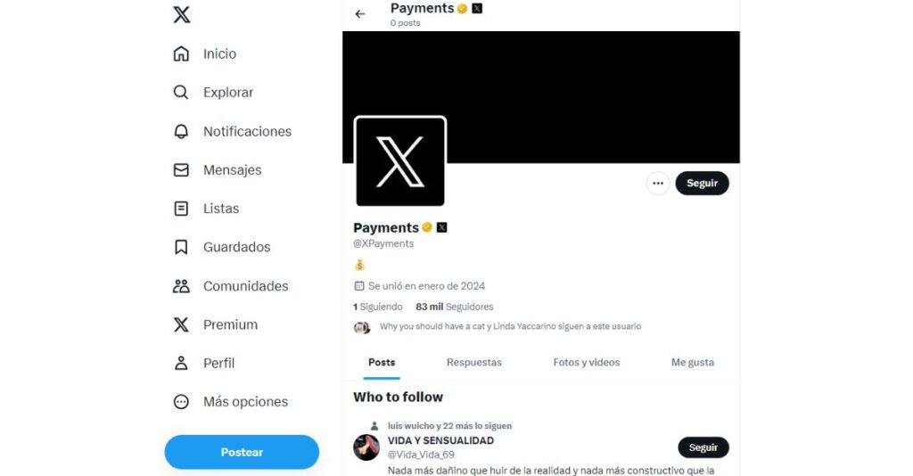 Cuenta de X Payments