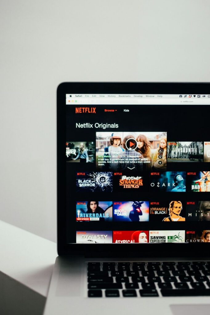 Plataforma de Netflix en computadora