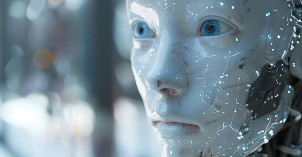 Robot con apariencia humana IA
