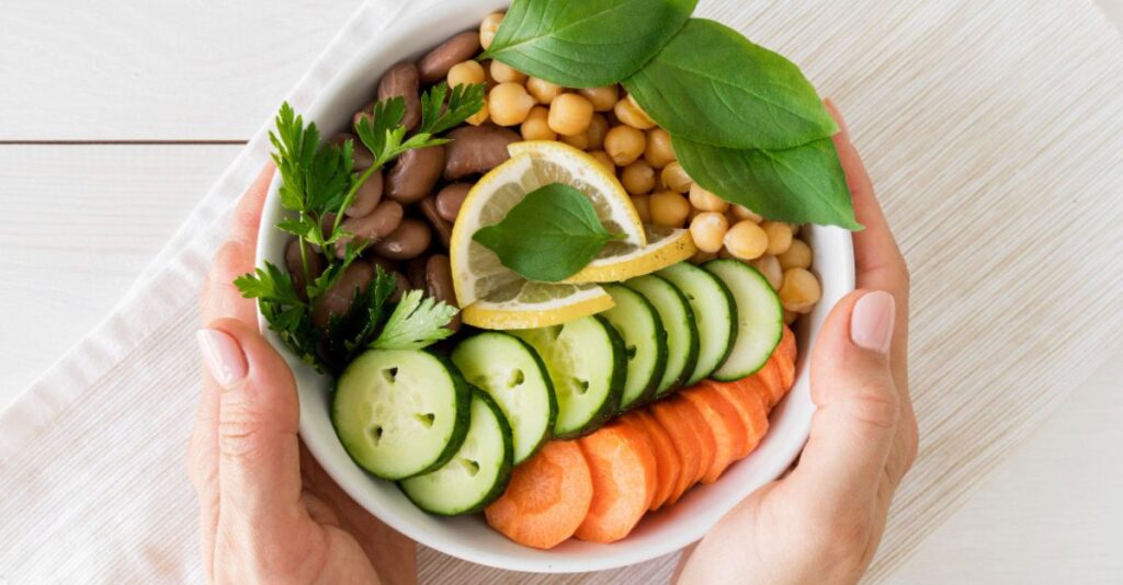 Tazón de comida saludable