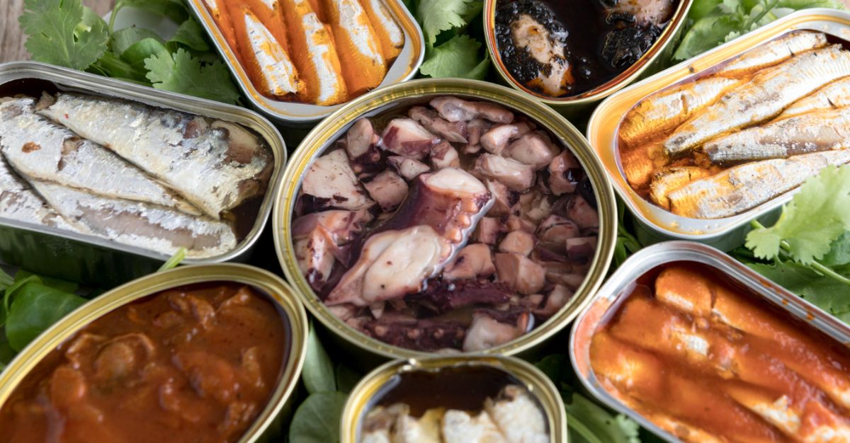 Conservas saludables en latas
