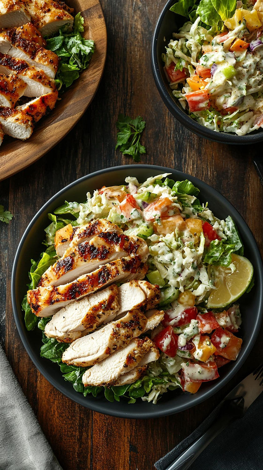 Ensalada templada con pollo