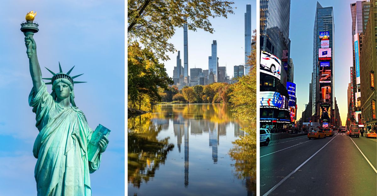 Estatua de la Libertad, Central Park y Times Square