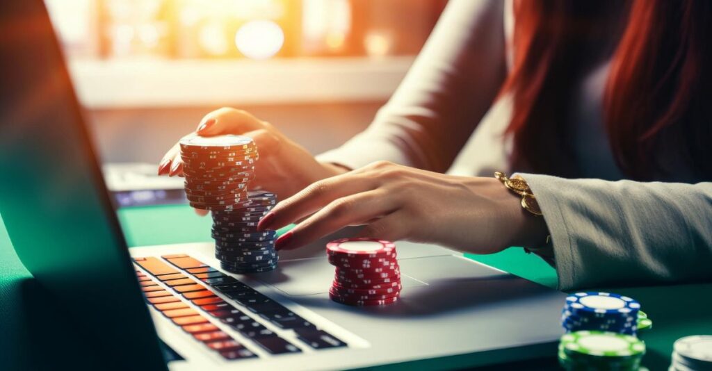 mujer en casino online