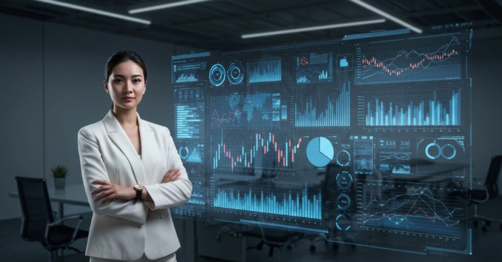 Mujer analista de datos