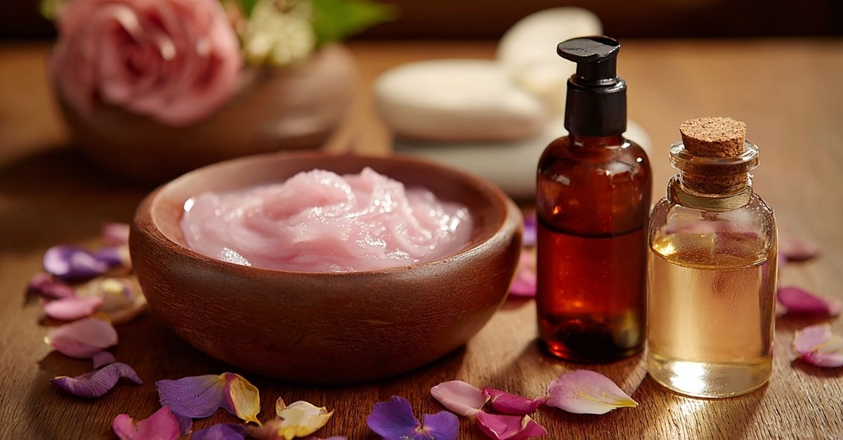 Extractos oleosos sobre una mesa