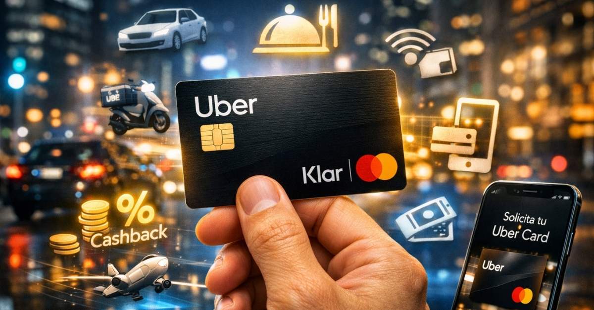 Mano sosteniendo Uber Card
