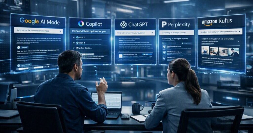 posicionamiento orgánico con inteligencia artificial hombre mujer nuevos buscadores