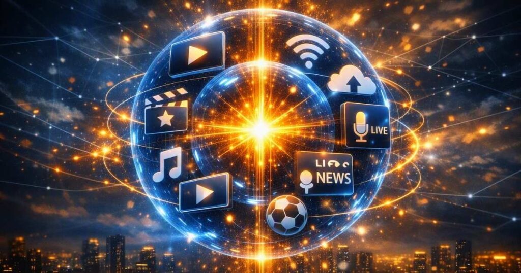 Imagen que representa el ecosistema mediático tras fusión de Skydance con Warner Bros. Discovery