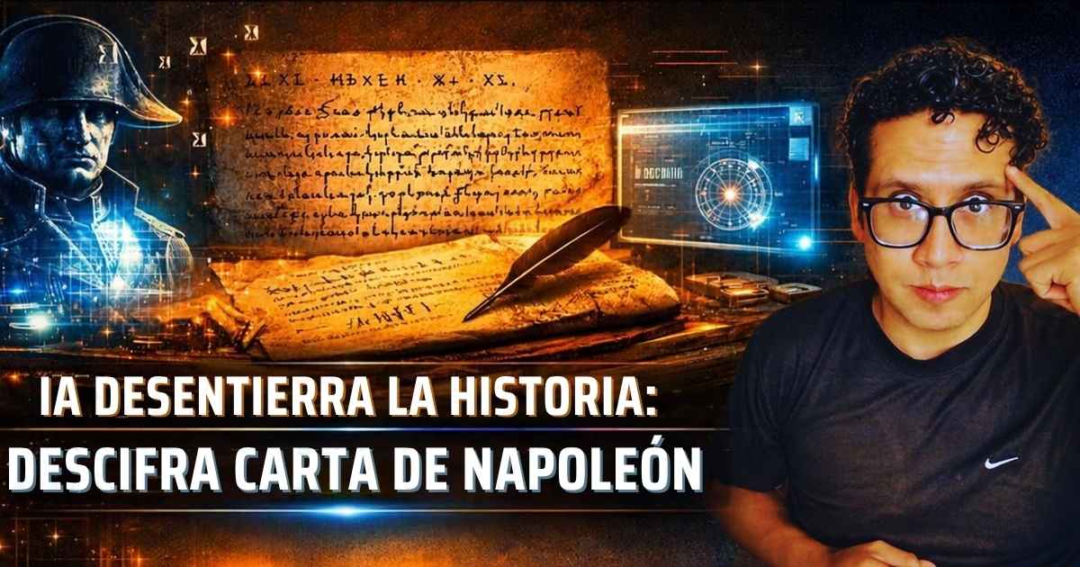 Imagen que representa modelo de IA interpretando carta de Napoleón